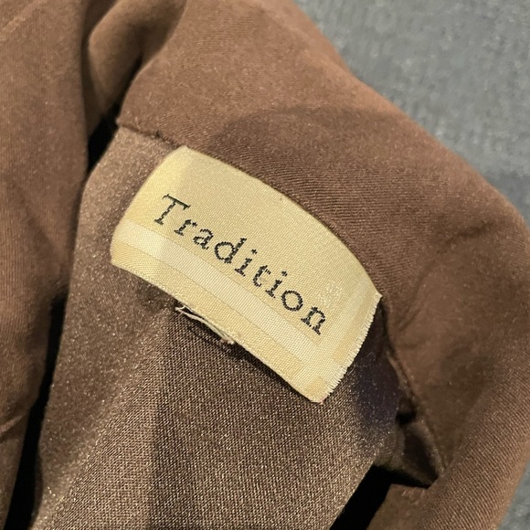 Tradition Brown Jacket Size 10 Zipper & Button Detail - Picture 3 of 8